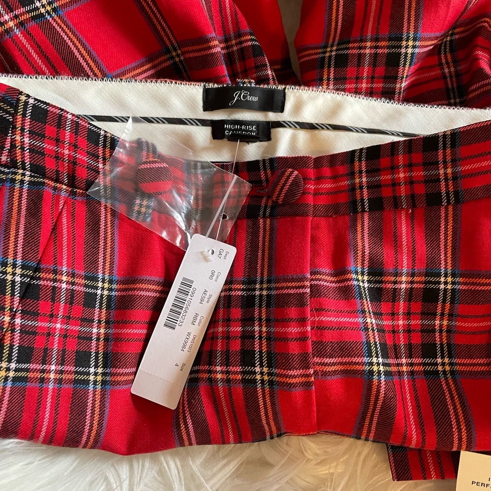 Tartan wool pants